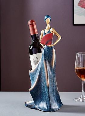 家用酒柜红酒杯架洋酒红酒架摆件高脚葡萄酒装饰倒挂酒瓶架子悬挂