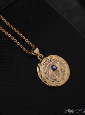 欧美小众设计锆石眼锁骨链