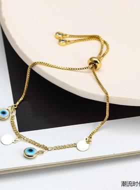 欧恶魔之眼手链蓝眼睛