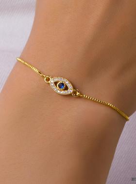 土耳其恶魔之眼新款满钻眼睛吊坠