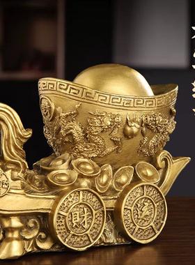 爆款厂家纯黄铜马拉元宝家居办公室开业桌面装饰摆件金属工艺品