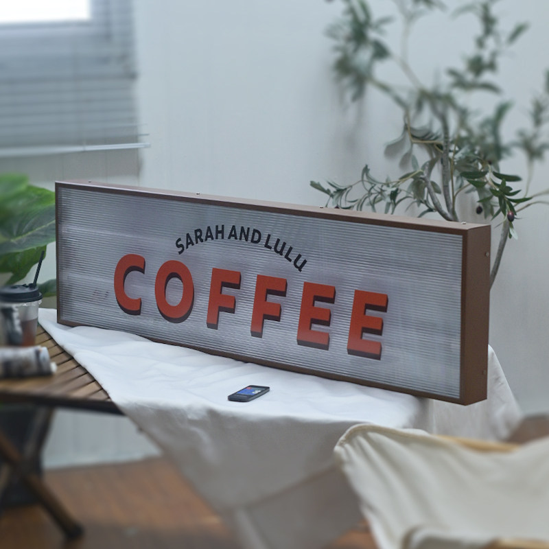 美式波纹亚克力灯箱 高颜值的门F头招牌 让店铺更引人注目,淘宝优惠券,粉丝福利购,淘宝优惠卷