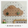 Solid wood hole board accessories small cloud partition decoration