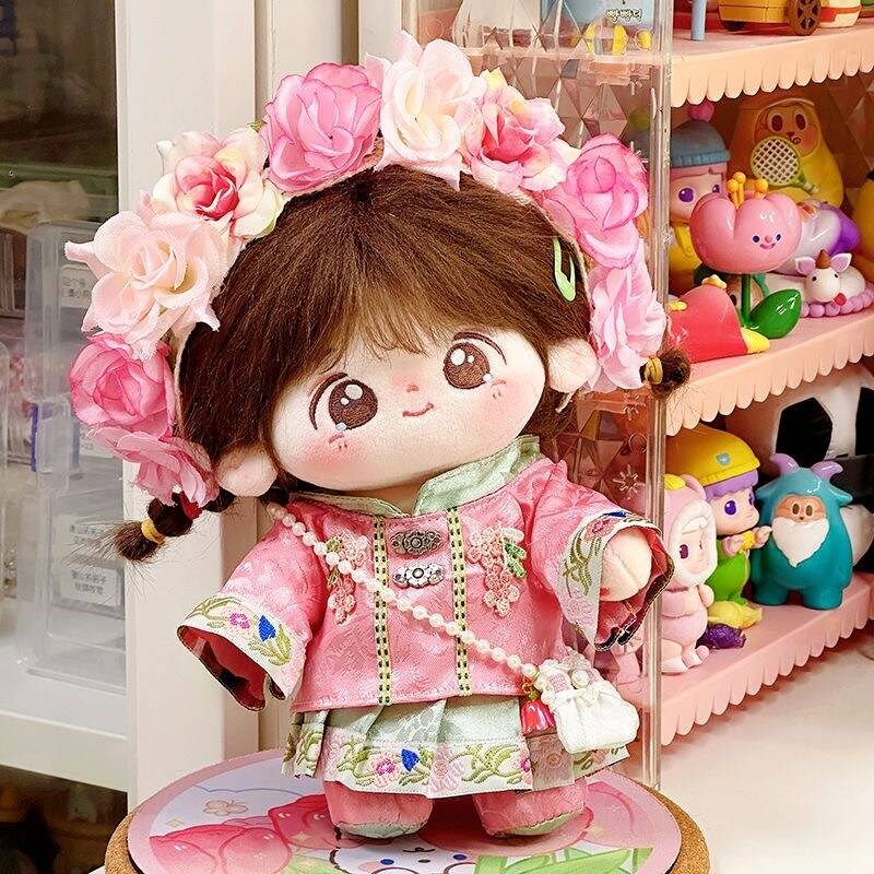 新款20cm娃衣宫廷风古装v旗袍玩偶公仔棉花娃Q娃衣服可换装着替配 - 图2