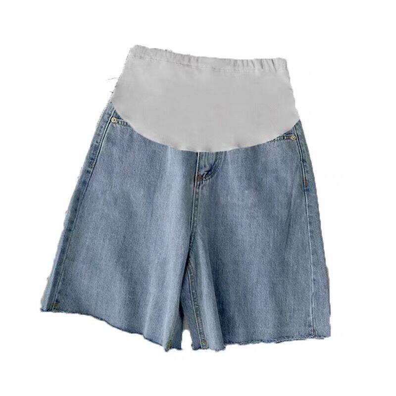 2023夏季新款孕妇五分裤牛仔托腹外穿短裤子宽松加肥薄200斤大码,淘宝优惠券,粉丝福利购,淘宝优惠卷