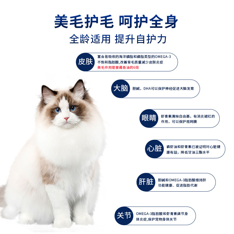 佰灵施磷虾深海鱼油猫咪用狗狗犬用美毛护肤用掉毛宠物专用卵磷脂,淘宝优惠券,粉丝福利购,淘宝优惠卷