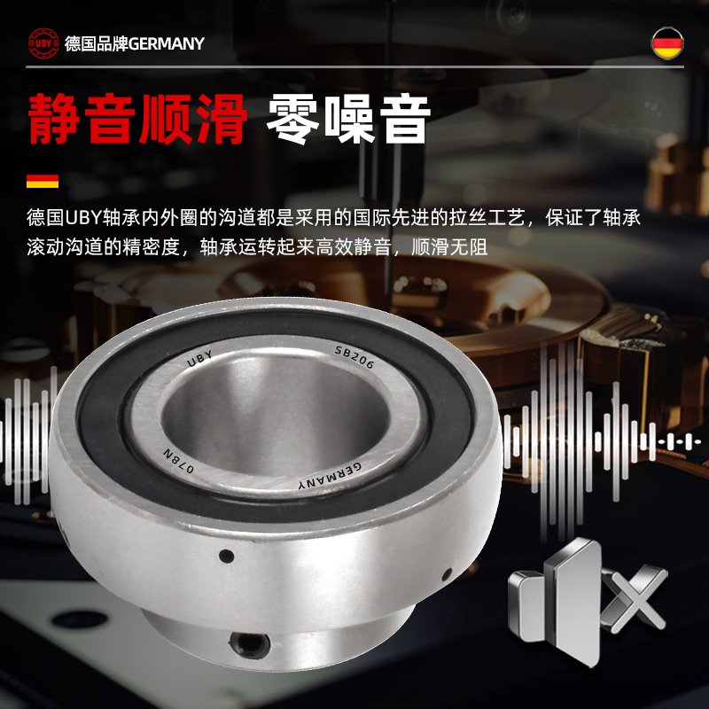 进口外球面轴承带座SB201 202 203SB204 205 206 207 208 209 210 - 图3