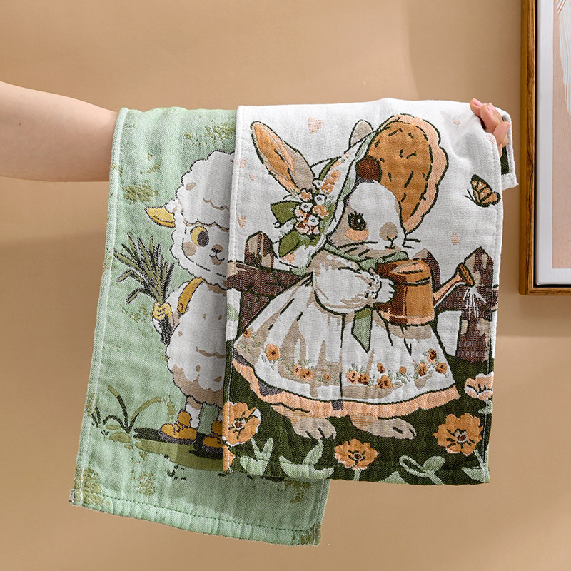 纯棉毛巾纱布四层洗脸儿童洗澡擦洗脸全棉可爱吸水速干不掉毛柔软,淘宝优惠券,粉丝福利购,淘宝优惠卷