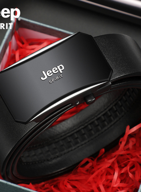 jeep正品真皮男士皮带自动扣