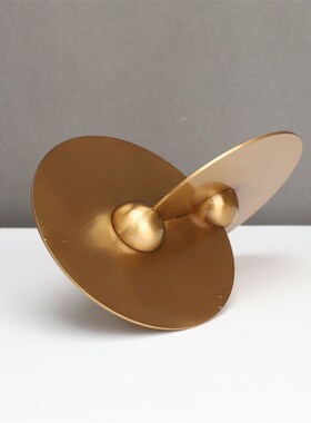 新中式创意金属飞碟摆件样品屋展示中心样板房办公室电视柜客Y厅