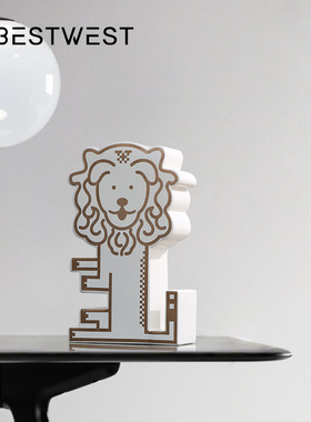 创意异形彩绘陶瓷花瓶花器摆件高档M轻奢软装家居装饰品