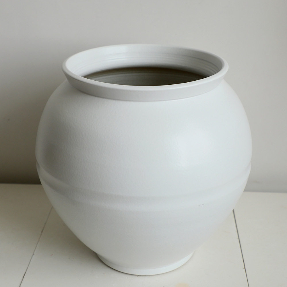 现代简约大口白色现代落地月亮罐陶瓷花瓶客厅装饰品民宿摆件批发,淘宝优惠券,粉丝福利购,淘宝优惠卷