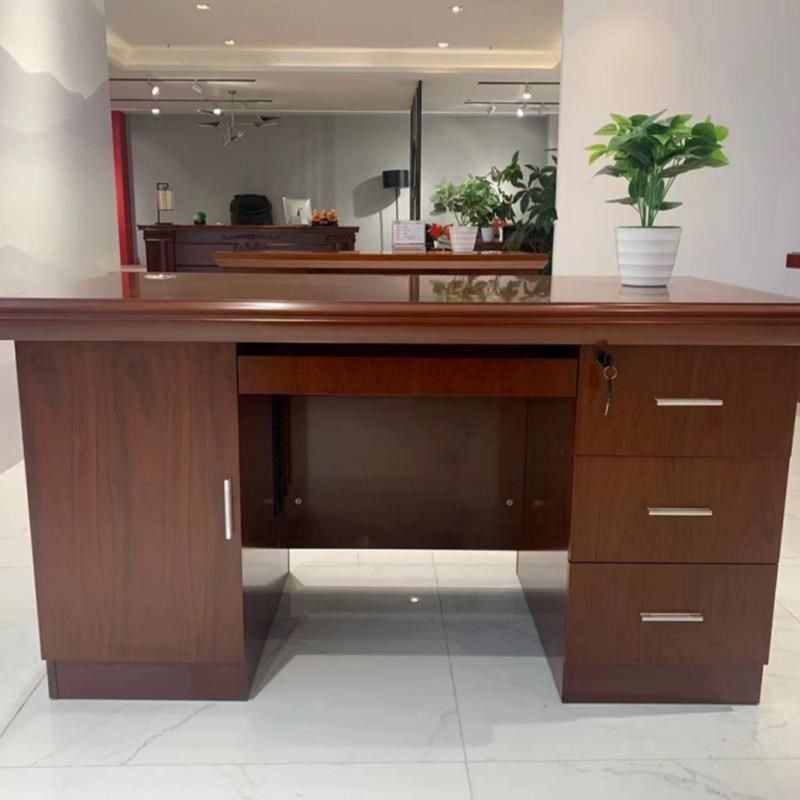 木皮油漆办公桌贴写木单人职脑员电桌商用K办公桌单位皮教师字台1,淘宝优惠券,粉丝福利购,淘宝优惠卷