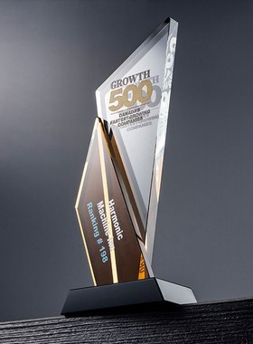 K9水晶奖杯f奖牌定制定做年会优秀员工荣誉颁奖高档授权牌奖杯定