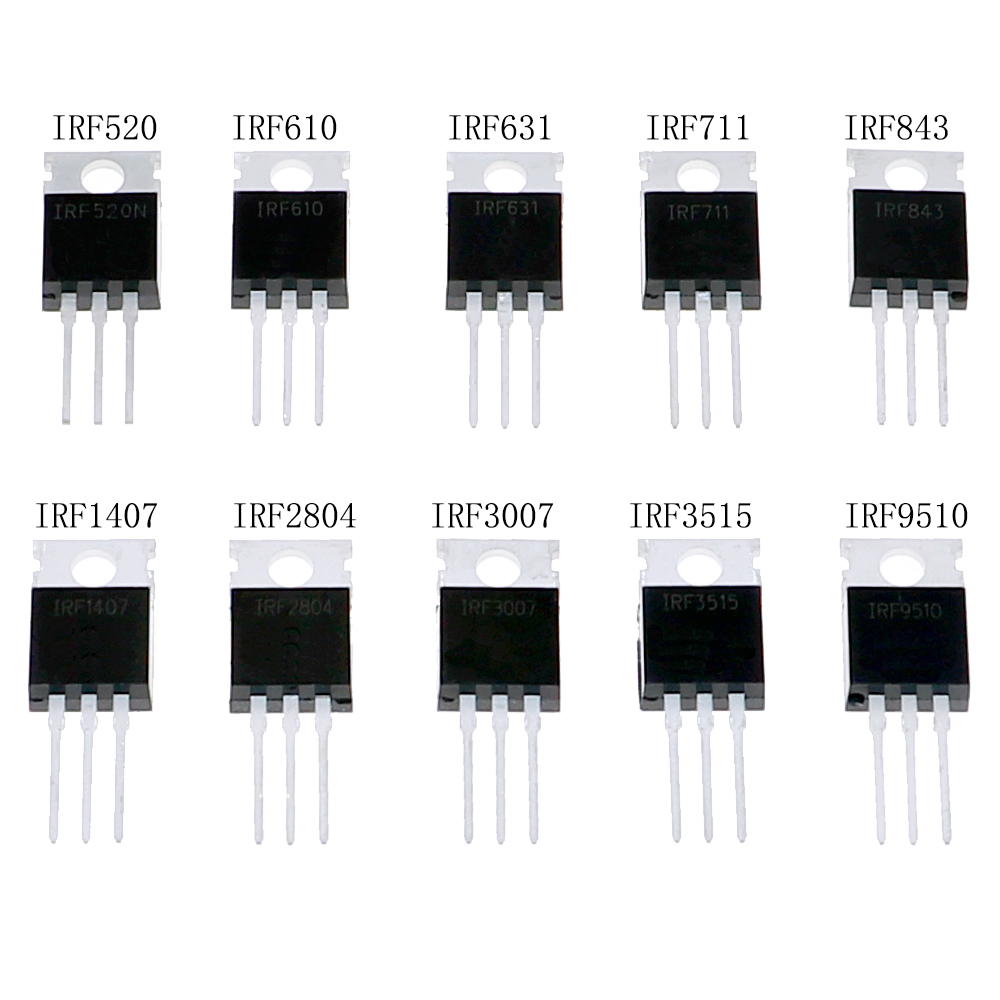 10 IRF field effects Tripolar MoS (IRF520 - IRF9510) directl - 图0