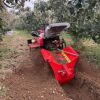 Multifunctional orchard soil loosening rotary tiller, ride-on fruit tree fertilization trenching machine, flood and drought dual-purpose crawler micro-tiller