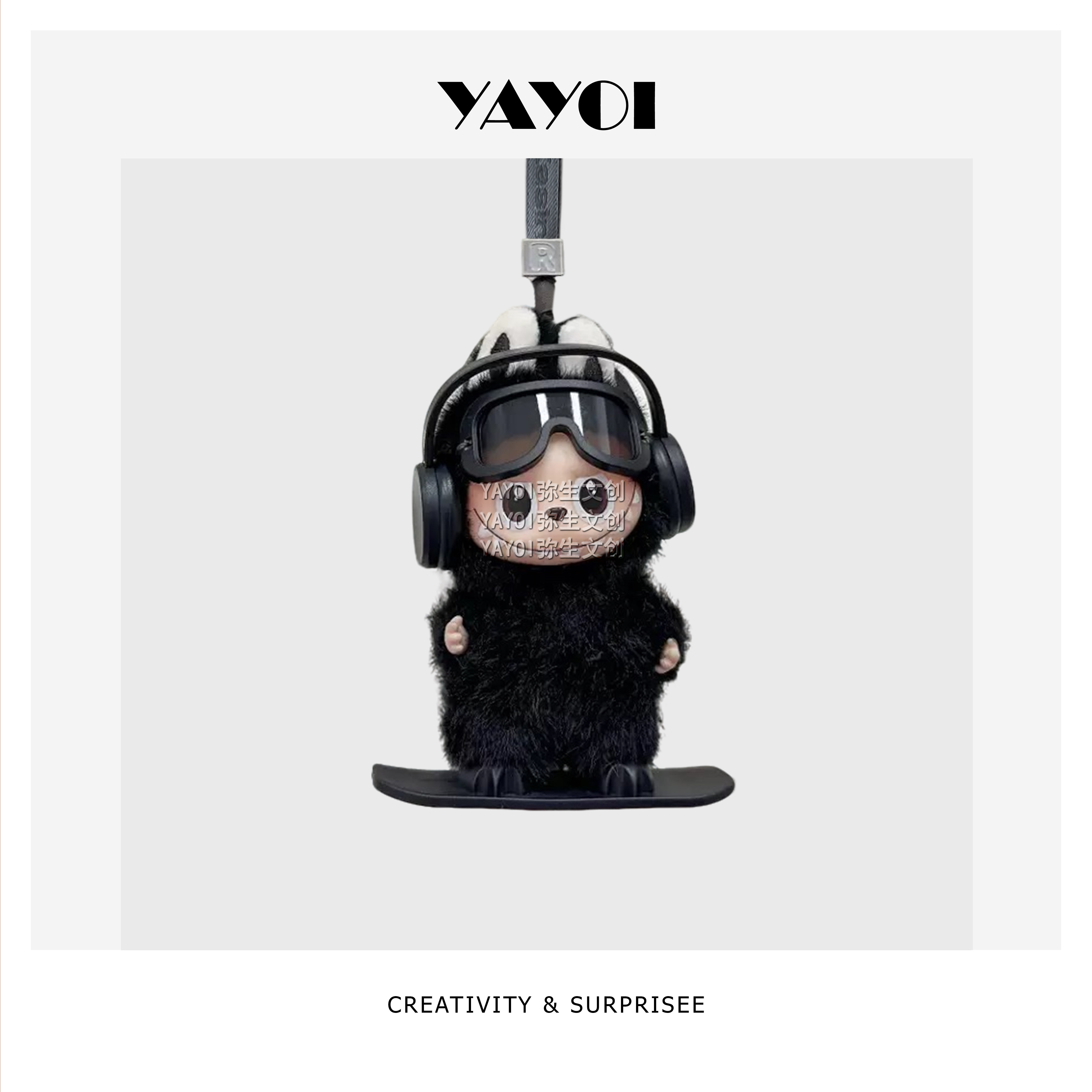 仅娃衣】labubu四代4.0心底密码小拉布布滑雪板套装车载桌面摆件,淘宝优惠券,粉丝福利购,淘宝优惠卷