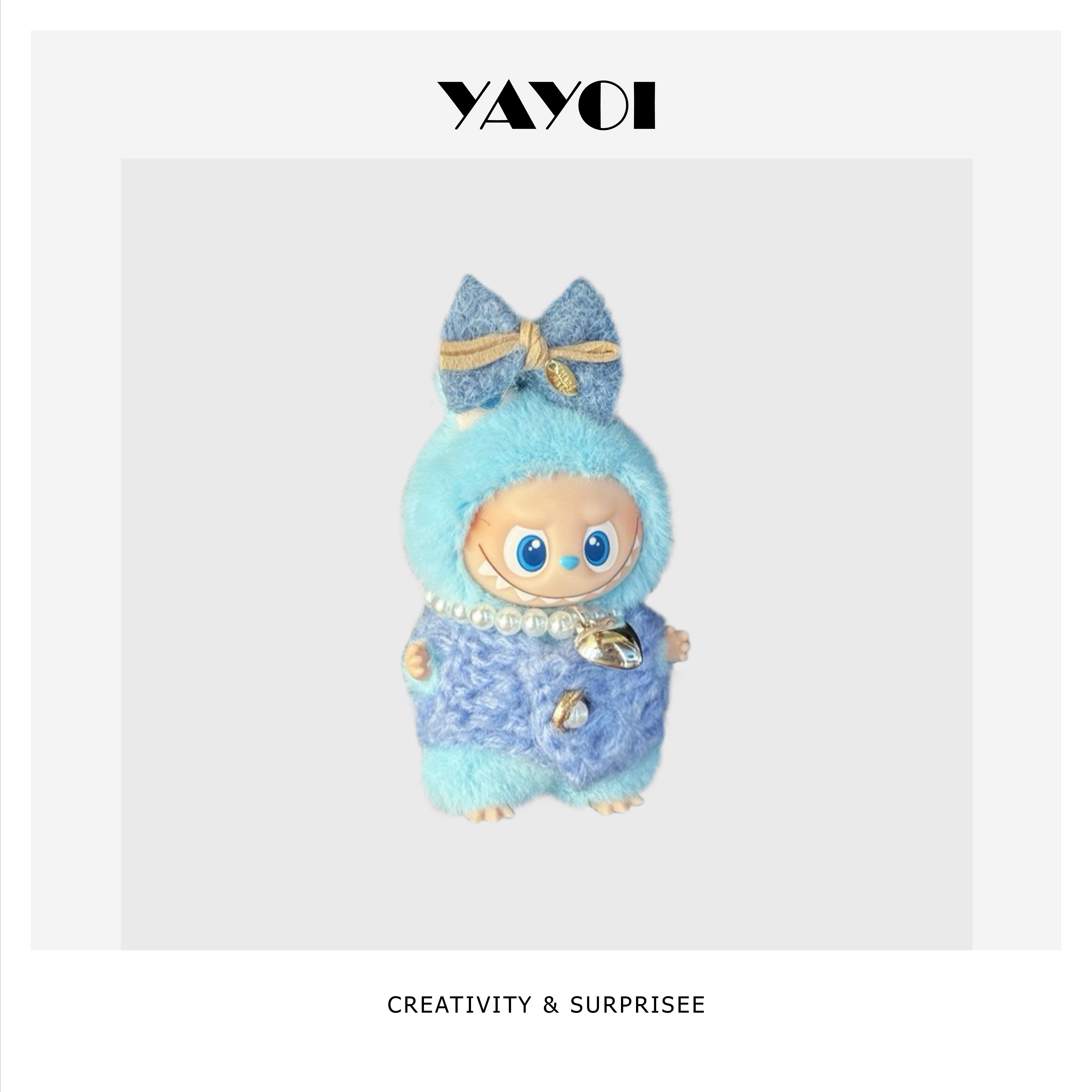 仅娃衣】4.0心底密码labubu四代拉布布10cm小香风蝴蝶结珍珠背心 - 图2