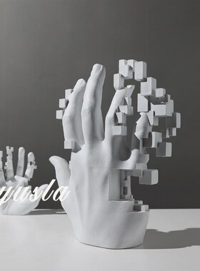 北欧风树脂马赛克手掌雕塑艺术摆件家居客L厅玄关柜样板间软装饰