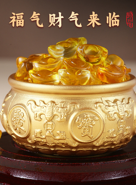 聚宝盆摆件招财聚财纯铜家用存钱罐客厅店铺开业礼品八方来财生财