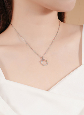 s999足银情侣项链小众轻奢若柳相