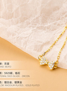 S925银蝴蝶结戒指女设计
