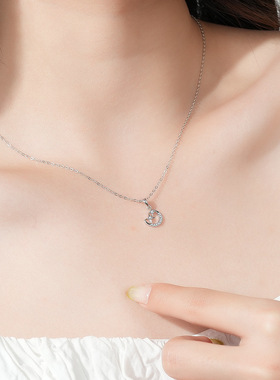 达米拉月夜流星项链女s925纯银微