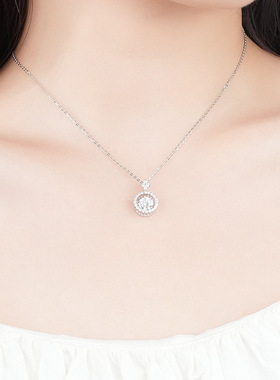 小众莫桑钻S925纯银锁骨链女款