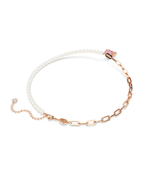 施华洛世奇Teddy系列女士可爱泰迪熊仿水晶珍珠项链时尚轻奢配饰