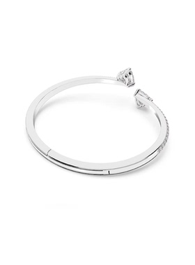 施华洛世奇Mesmera Attract开口手镯心心相伴女仿水晶手环配饰