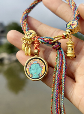 五台唐卡绿度母守护手绳
