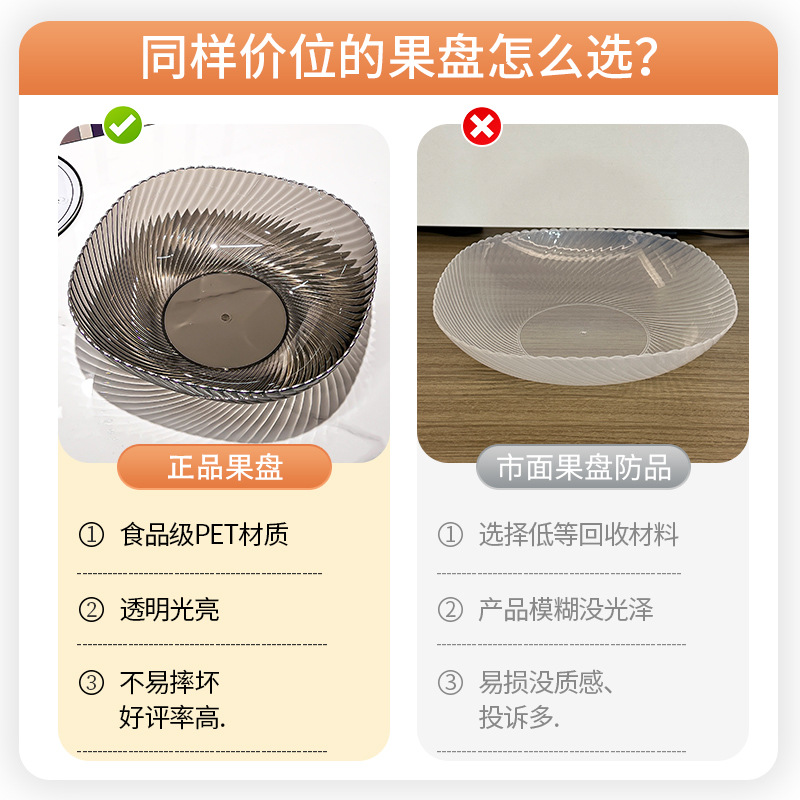 高颜值水果盘客厅家用新款茶几果盘高档轻奢高档前台零食糖果盘