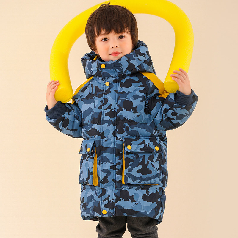 儿童羽绒服男童2023新款冬季洋气儿童中长款小童宝宝加厚男款外套,淘宝优惠券,粉丝福利购,淘宝优惠卷