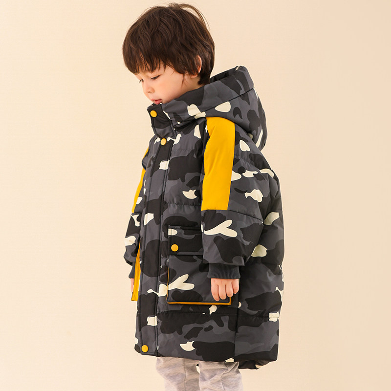 儿童羽绒服男童2023新款冬季洋气儿童中长款小童宝宝加厚男款外套,淘宝优惠券,粉丝福利购,淘宝优惠卷
