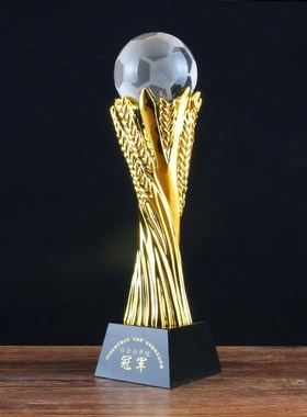 高档水晶奖杯定制公司团队个x人运动会体育冠军荣誉奖刻字火炬麦