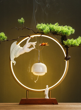 敦铭堂禅意佛手莲花挂式吊炉灯圈