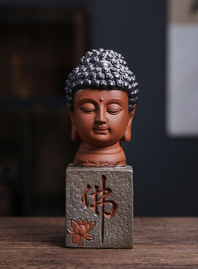 敦铭堂新中式禅意半身如来佛摆件