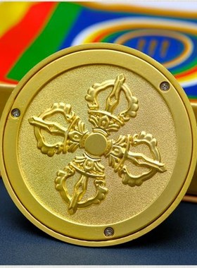 钢制十字金刚杵i莲花任运事成旗息增怀诛桌面摆件桌旗礼盒装包邮