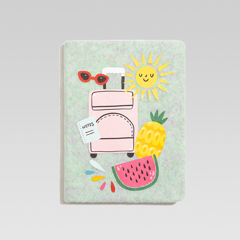 恋屿毛毡笔记本记事本本子点阵加厚