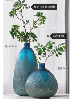 简约现代花瓶摆件客厅插花干花电视E柜小高级感大轻奢高档装饰玻