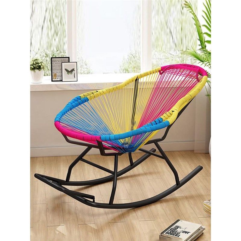 #家用摇b椅休闲摇摇椅创意午睡躺椅大人彩色逍遥椅阳台藤椅网红椅,淘宝优惠券,粉丝福利购,淘宝优惠卷