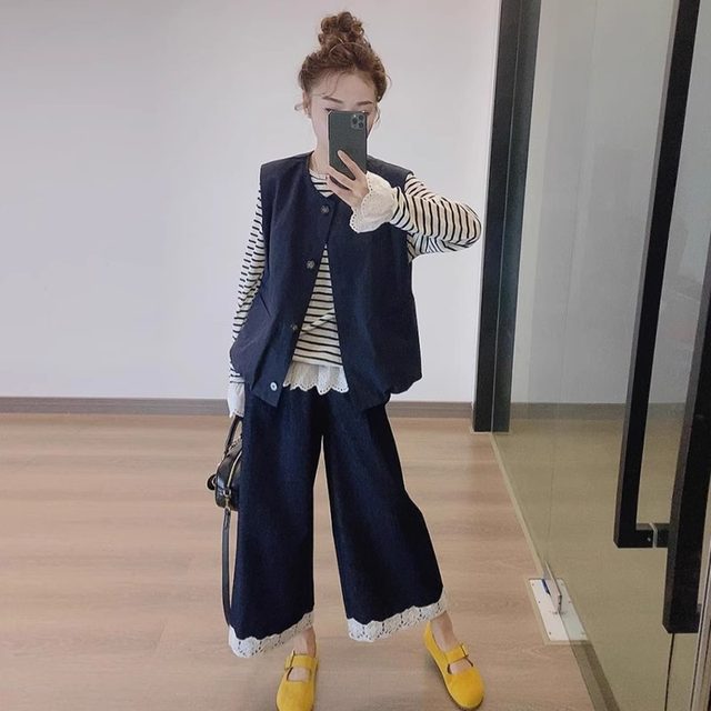 Korean style casual vest for women 2025 spring and autumn new outer wear vest top loose fashionable vest vest jacket