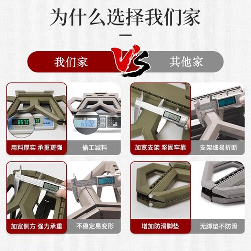折叠凳户外露营军事风可折叠小凳子钓鱼凳小板凳椅冰水桶马扎矮凳 - 图2