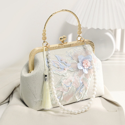 2026新款时尚素雅刺绣国风包包