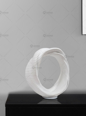 北欧立体几何树脂摆件客厅玄关桌面家H居饰品创意样板间工艺品摆