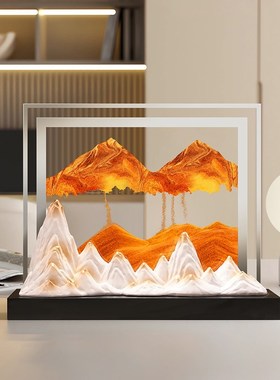 创意山水流沙画摆件客厅电视柜酒柜轻奢N高级家居装饰办公室