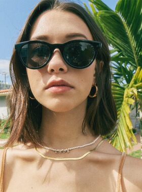 日本品质偏光眼镜白框猫眼墨镜女焦糖镜2025新款高级感防紫外线防