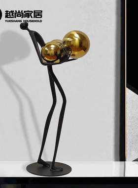 北欧简约轻奢桌面摆件电视柜雕P塑装饰品家居饰品