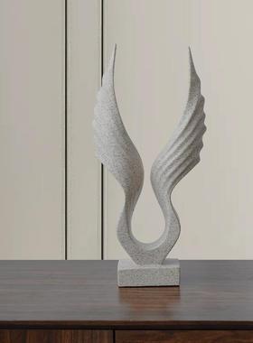 爆款北欧创意大展宏图砂岩老鹰摆件家居工艺品客厅酒吧玄关摆设艺