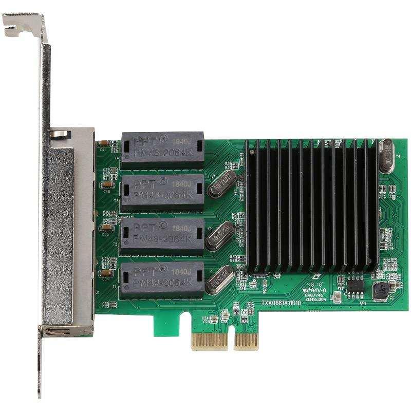 4口全千兆网卡PCIe1X转四口服务器网口EXSI汇聚unraid软路由8111H - 图1